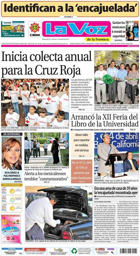 Periódico La Voz De La Frontera México Periódicos De México Edición