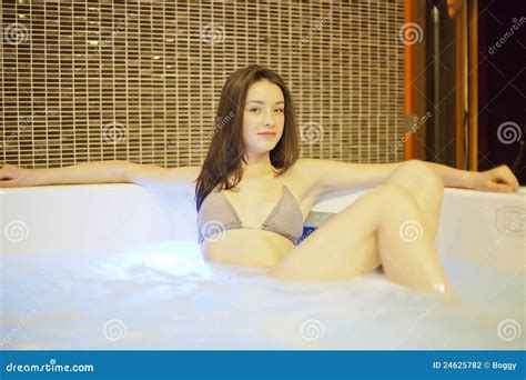 Girl In Hot Tub Stock Photography Image