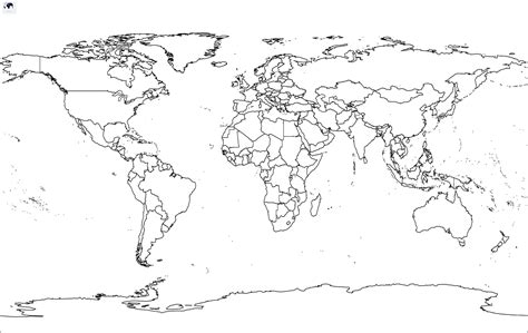Карта Мира Раскраска С Границами Стран Открытки Kартинки
