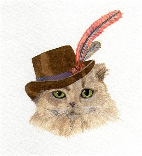 Cats Who Wear Hats Illustration Art Cat Hat Cats