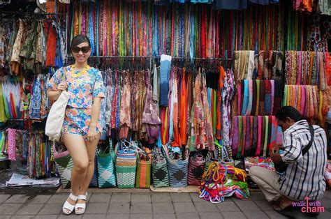 Walk with Cham: Souvenir Shopping at Ubud Art Market Bali Indonesia