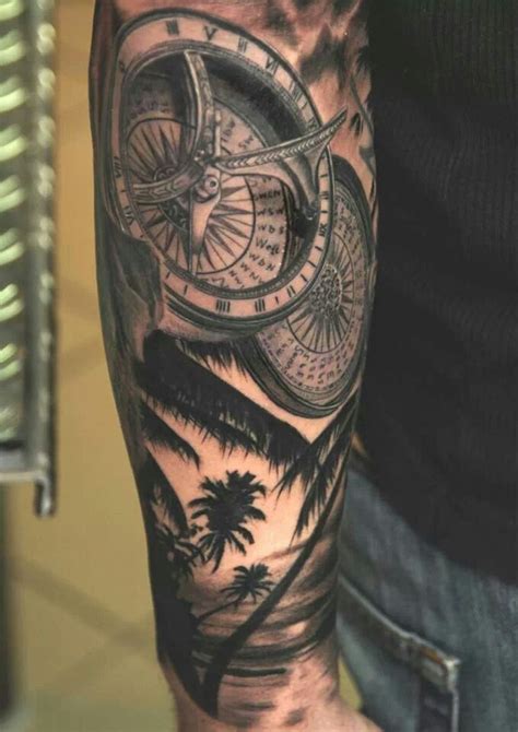 25 Rose And Compass Tattoo Designs And Tips On How To