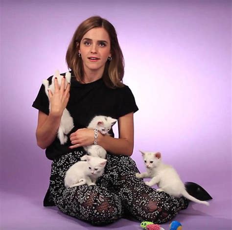 Emma Watson Promotes Beauty And The Beast With A Litter Of Kittens