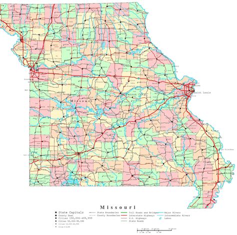 Missouri Printable Map Map Printable Maps Missouri