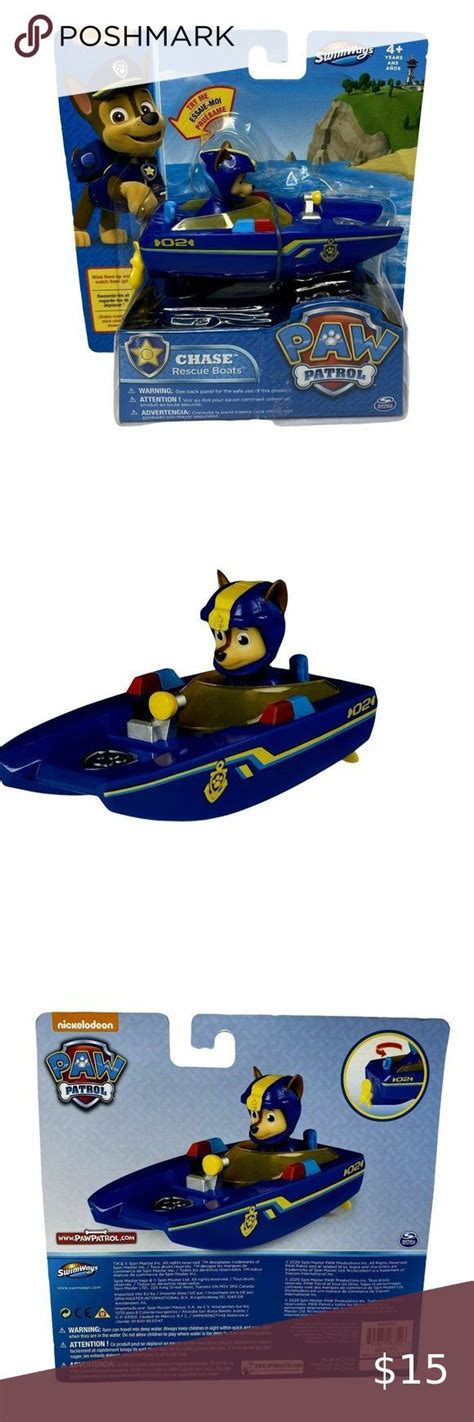 Paw Patrol Chase Rescue Boat Water Toy Swimways Nickelodeon 4
