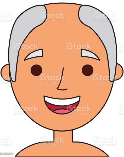 The Face Old Man Profile Avatar Of The Grandfather Stock Illustration Download Image Now