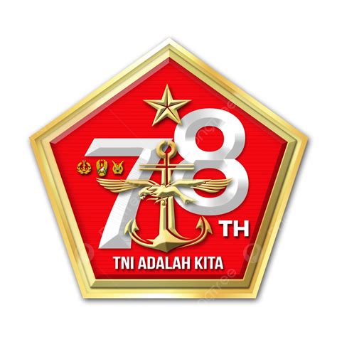 официальный логотип 78 летия национальных вооруженных сил Индонезии в