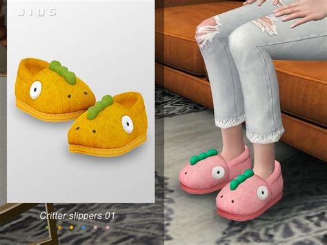 Sims 4 — Jius Critter Slippers 01 By Jius — Critter Slippers 01 6