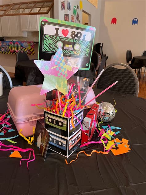 80s Party Table Centerpieces 80s Party Decorations 80s Theme Party