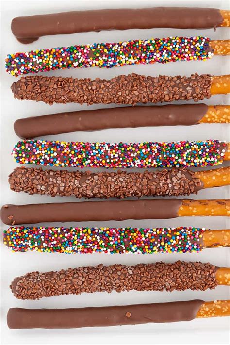 Chocolate Covered Pretzel Rods Cookie Dough And Oven Mitt
