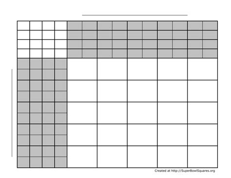 Football Squares Template 25