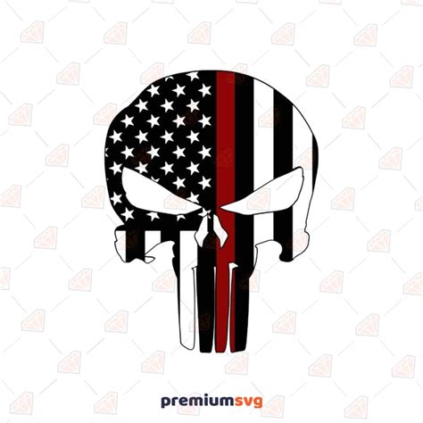 Firefighter Punisher Svg Cut File Punisher Usa Flag Svg Premiumsvg
