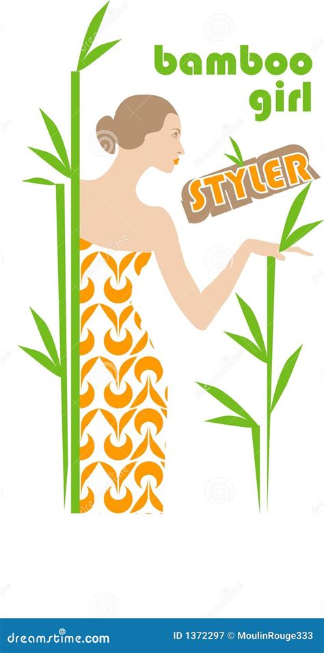 Bamboo Girl Stock Vector Illustration Of Hand Nice Plant 1372297