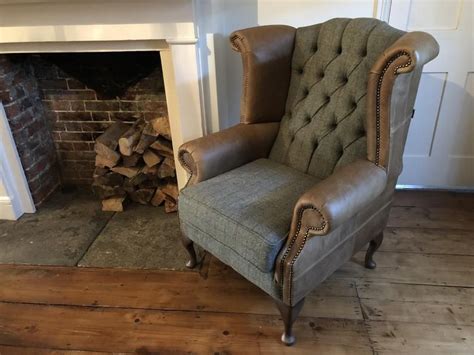 3 the iconic history of chesterfield chairs and sofas. Chesterfield Queen Anne Wing Back Chair In Green Harris ...