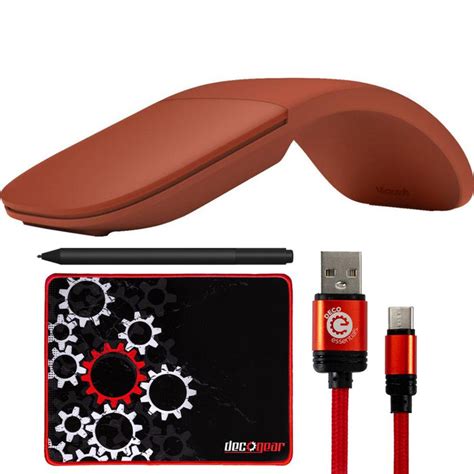 Microsoft Surface Arc Mouse Poppy Red Snap On And Off Czv 00075 Surf