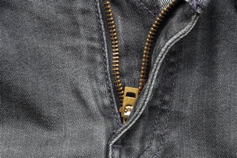 Close Up Of Jeans Zipper Stock Photo Image Of Black 43439680