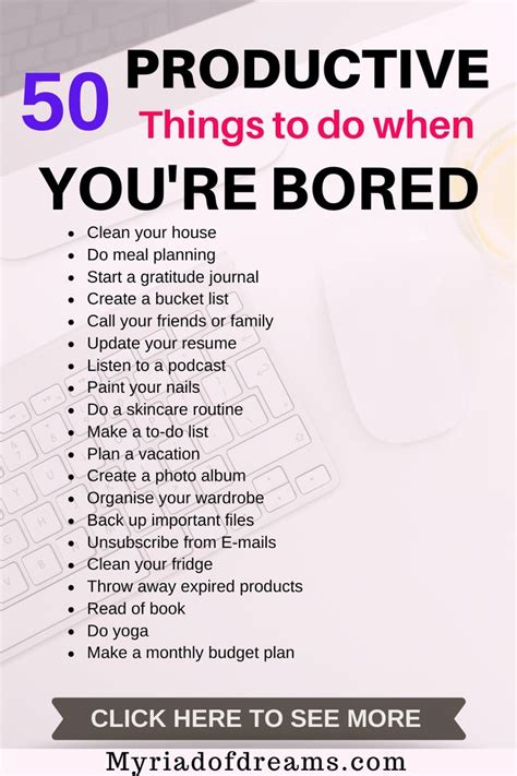 Productive Things To Do When You Are Bored 50 Ideas What To Do When Bored Productive Things