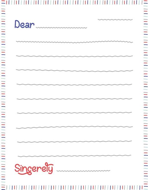 Free Letter Writing Template For Kids Printable
