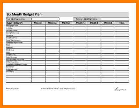 Number, date, description, income, expenses, tax, bank balance, and notes. printable expense ledger.Six-Month-Budget-Plan.jpg ...