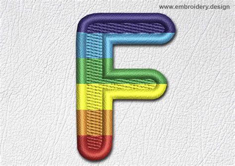 Patch Rainbow Font English Letter F