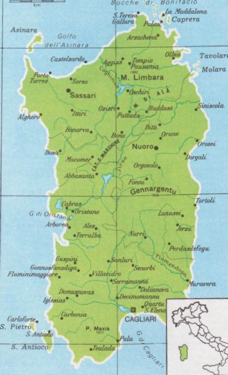 Offerte case vacanze in sardegna. Cartina Geografica Politica Sardegna | onzemolen
