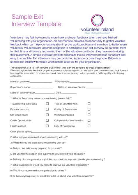 Exit Interview Form 11 Examples Format Pdf Examples