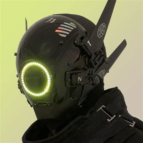 Yyinyuan Cyberpunk Cosplay Mask Antenna Futuristic Techwear Cyber