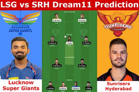 Lsg Vs Srh Dream 11 Prediction Who Will Win Todays Ipl Match Between