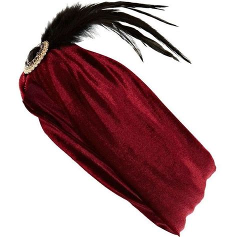 River Island Red Velvet Feather Turban Style Headband Turban Style
