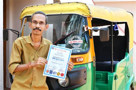 How This Kerala Man Became Indias 1st Iso Certified Auto Driver