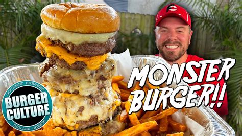 Burger Cultures 5lb Monster Cheeseburger Challenge Youtube