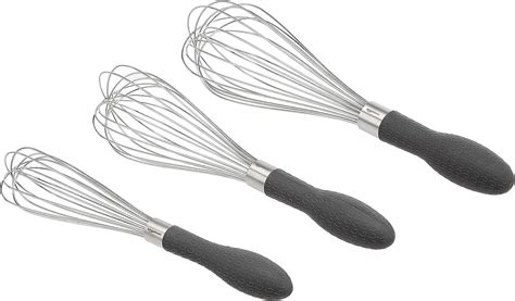 Amazonbasics Stainless Steel Wire Whisk Set Gray 3 Piece Amazonca