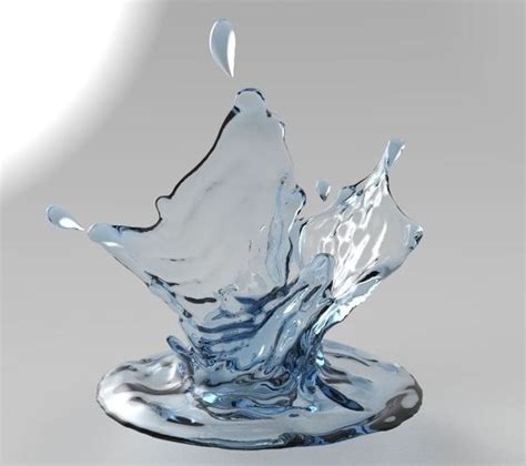 Water Splash 3d Model Obj Ztl