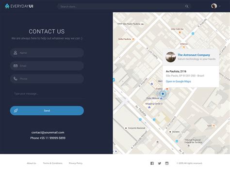 Contact Page Ui By Lucas Vallim On Dribbble