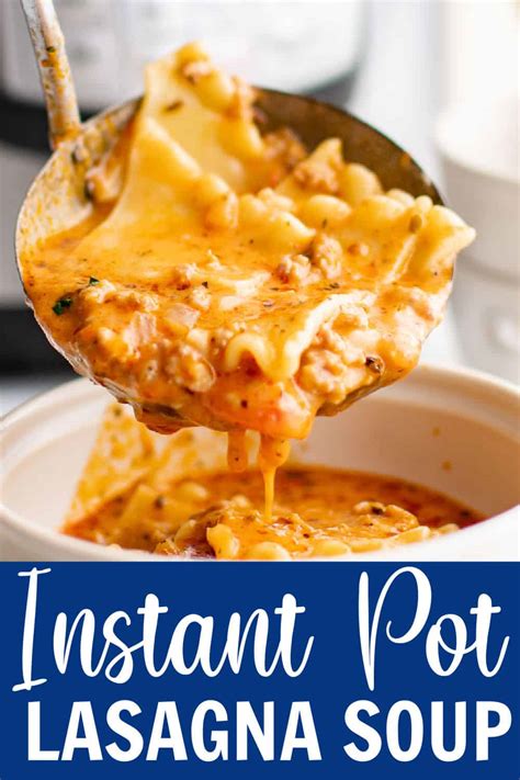 instant pot lasagna soup recipe belle of the kitchen