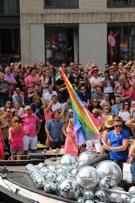 amsterdam gay pride canal parade editorial stock image image of rainbow august 57420959