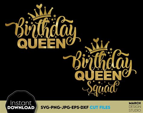 Birthday Queen Svg Queen Svg Happy Birthday Svg Cut File Cricut