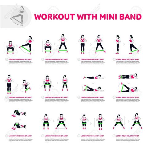 Workout With Mini Band Fitness Aerobic And Workout Exercise Royalty