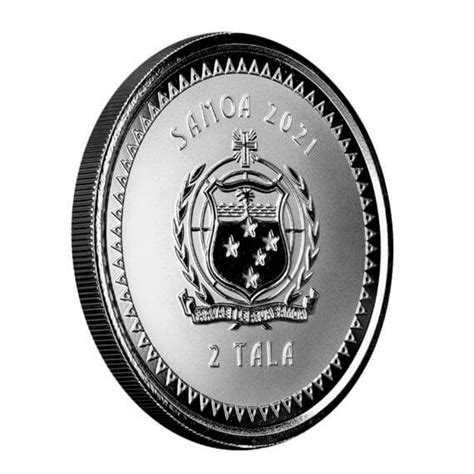 2021 Samoa Pacific Mermaid 1 Oz Silver Bu Coin