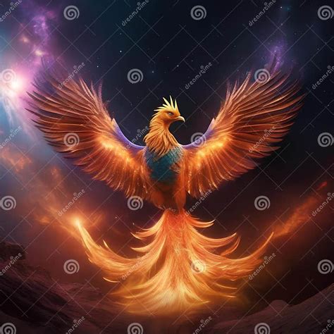 A Cosmic Phoenix With Wings Ablaze In The Fiery Birth Of A New Star