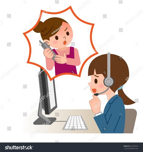 Telephone Operator Corresponding Claims Stock Vector Royalty Free