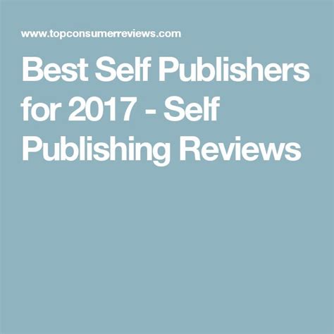 Best Self Publishers For 2017 Self Publishing Reviews Self