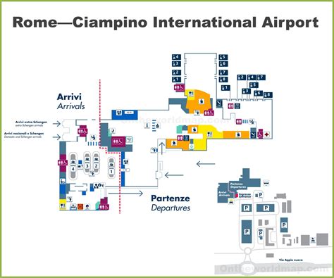 Romeciampino International Airport Map
