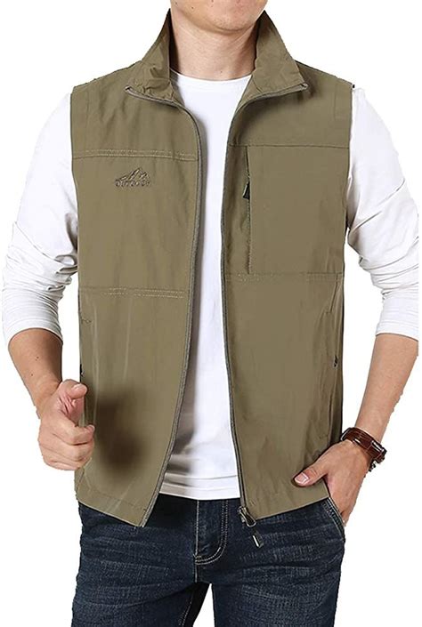 Hixiaohe Mens Casual Lightweight Outdoor Vest Work Fish Photo Travel