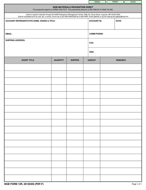 Construction Material Order Form Template