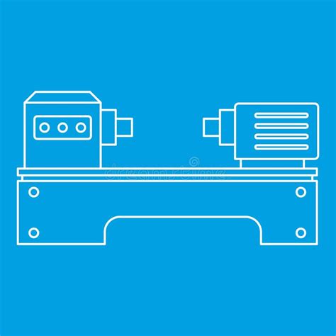 Lathe Machine Icon Outline Style Stock Vector Illustration Of Object