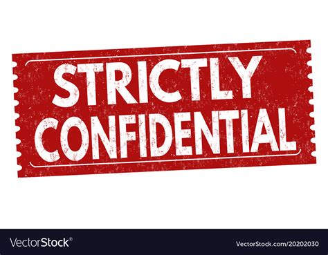 Strictly Confidential Grunge Rubber Stamp Vector Image