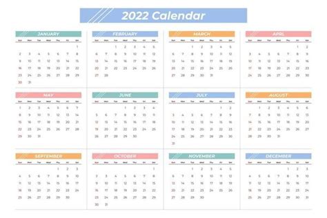 Calendário 2023 Colorido 2909091 Vetor No Vecteezy