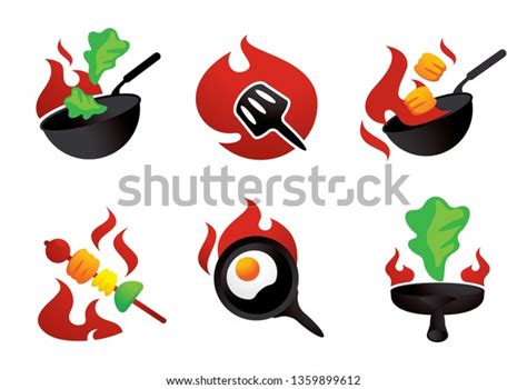 Hot Cook On Fire Vector Illustration Vector De Stock Libre De