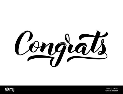 Congrats Calligraphy Hand Lettering Isolated On White Congratulation